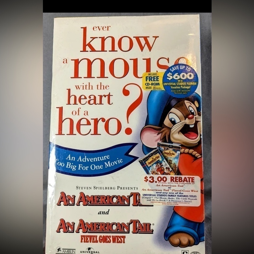 🩷Free🩷Limited edition 1988 an adventure to big for one movie new